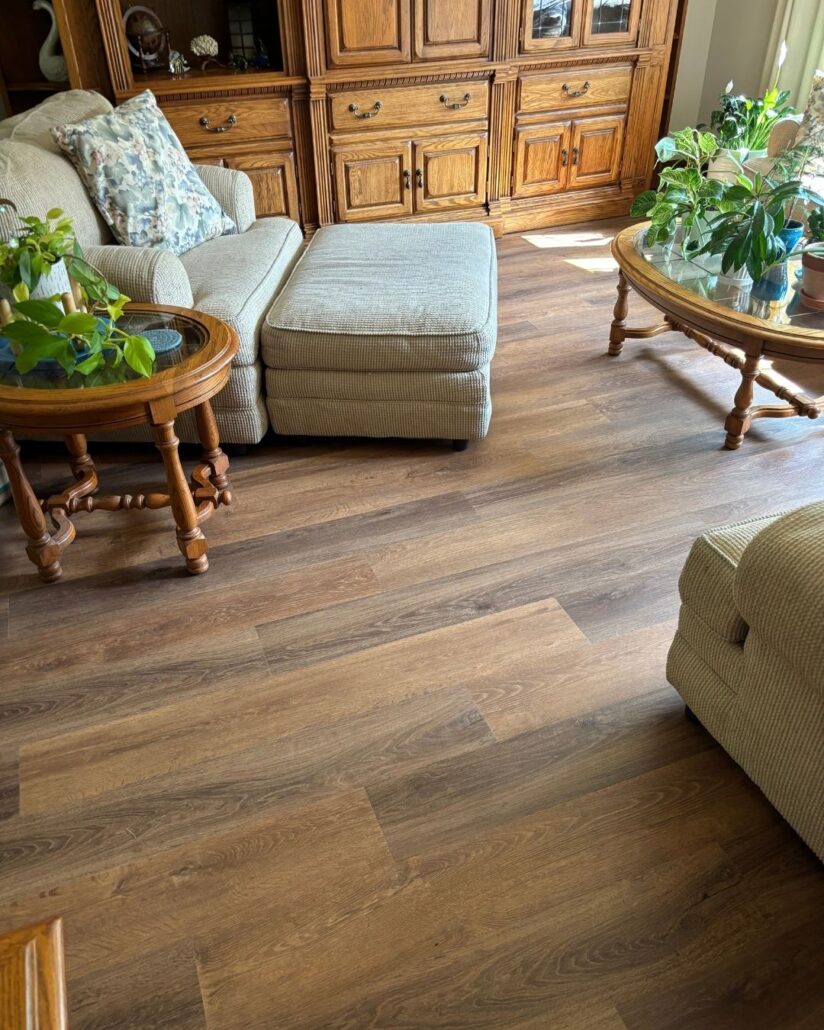 A photo of Mohawk LVP Wood installed by Carpet Barn in a customer's home
